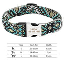 Personalized Adjustable Nylon Pet Collar with Engraved Name Buckle - Ideal for Small to Large Pets  ourlum.com 019-Black S 