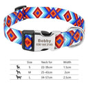 Personalized Adjustable Nylon Pet Collar with Engraved Name Buckle - Ideal for Small to Large Pets  ourlum.com 147-Blue S 