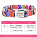 Personalized Adjustable Nylon Pet Collar with Engraved Name Buckle - Ideal for Small to Large Pets  ourlum.com 337 Rose S 