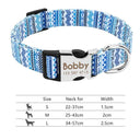 Personalized Adjustable Nylon Pet Collar with Engraved Name Buckle - Ideal for Small to Large Pets  ourlum.com 217-Blue S 