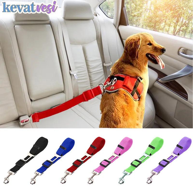 Adjustable Nylon Pet Car Safety Belt - Secure Travel Harness for Small to Medium Dogs  ourlum.com   