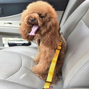 Adjustable Nylon Pet Car Safety Belt for Dogs and Cats - Travel Harness Leash Clip for Small to Medium Pets  ourlum.com   