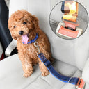 Puppy Car Safety Belt: Adjustable Nylon Pet Seatbelt for Dogs - Camouflage and Denim Designs  ourlum.com   