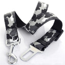 Puppy Car Safety Belt: Adjustable Nylon Pet Seatbelt for Dogs - Camouflage and Denim Designs  ourlum.com   