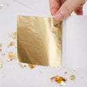 Luxurious Pure Shiny Gold Leaf Sheets - 100 Pieces of K Gold Leaf for Decorative Crafts  ourlum.com   