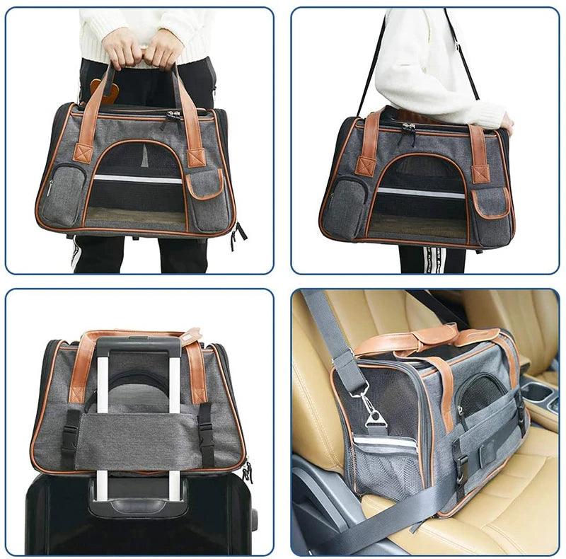 Pet Travel Companion Bag with Secure Features and Cozy Design  ourlum.com   
