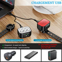 USB Rechargeable LED Bicycle Light Set for Front and Rear Visibility - Waterproof Aluminum Alloy Bike Lamp  ourlum.com   