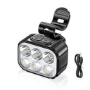 USB Rechargeable LED Bicycle Light Set for Front and Rear Visibility - Waterproof Aluminum Alloy Bike Lamp  ourlum.com Front Light  