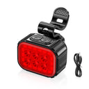 USB Rechargeable LED Bicycle Light Set for Front and Rear Visibility - Waterproof Aluminum Alloy Bike Lamp  ourlum.com Rear Light  