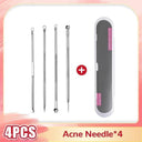 Professional Blackhead Removal Kit - Effective Acne Extractor Tool  ourlum.com 4PCS Sliver Set  