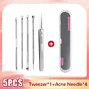 Professional Blackhead Removal Kit - Effective Acne Extractor Tool  ourlum.com 5PCS Sliver Set 1  