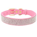 Luxury Flower Design Rhinestone Pet Collar for Glamorous Dogs and Cats  ourlum.com 158-3 Pink XS 