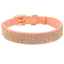 Luxury Flower Design Rhinestone Pet Collar for Glamorous Dogs and Cats  ourlum.com 158-3 OrangePink XS 