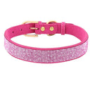 Luxury Flower Design Rhinestone Pet Collar for Glamorous Dogs and Cats  ourlum.com 158-3 Rose Red XS 