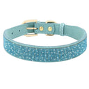 Luxury Flower Design Rhinestone Pet Collar for Glamorous Dogs and Cats  ourlum.com 158-3 Blue XS 