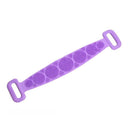 Silicone Body Scrubber Brush with Extended Reach and Dual Function Design  ourlum.com Purple  