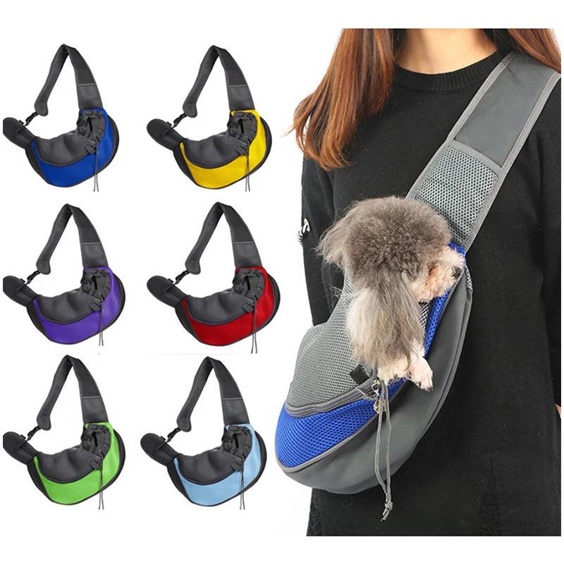Pet Travel Companion Mesh Shoulder Bag for Outdoor Adventures  ourlum.com   