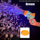 Bubble Blaster Kids Bubble Machine Toy with LED Lights - Fun Outdoor Indoor Toy for Children's Birthdays, Weddings, and Parties  ourlum.com 29 holes Green  