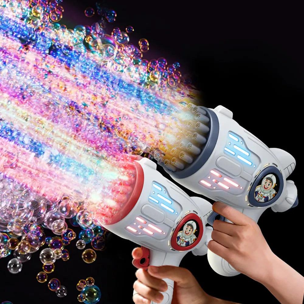 Bubble Blast Electric Bubble Gun Toy with LED Lights for Kids Outdoor Fun  ourlum.com   
