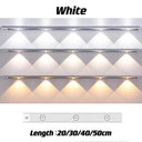 Motion Sensor LED Cabinet Light with USB Rechargeability - Versatile Illumination Solution for Kitchen and Wardrobe - Adjustable Lighting Options - Long Battery Life - Easy Installation - Ideal for Various Spaces  ourlum.com White(Hot selling) Stepless Dimming 3 colors in one Lamp | 20CM