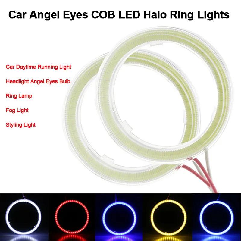 COB LED Car Angel Eyes Halo Ring Lights for Car Motorcycle Headlight - Stylish Vehicle Illumination  ourlum.com   