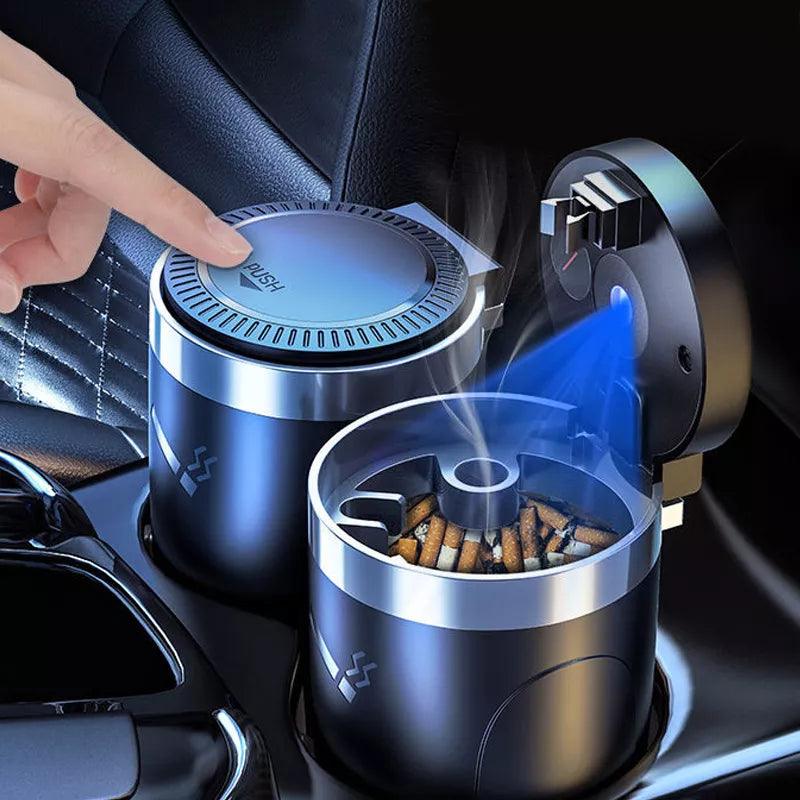 LED Light Car Ashtray Cup for Vehicles - Stylish Detachable Holder for Interior Cleaning  ourlum.com   