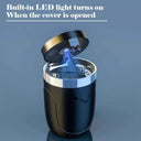 LED Light Car Ashtray Cup for Vehicles - Stylish Detachable Holder for Interior Cleaning  ourlum.com   