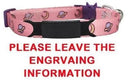 Pet Personalized ID Engraved Collar with Safety Breakaway - Adjustable for Puppies and Kittens  ourlum.com F-Pink Black 8-13 inch 