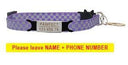 Pet Personalized ID Engraved Collar with Safety Breakaway - Adjustable for Puppies and Kittens  ourlum.com Purple-Sliver 8-13 inch 