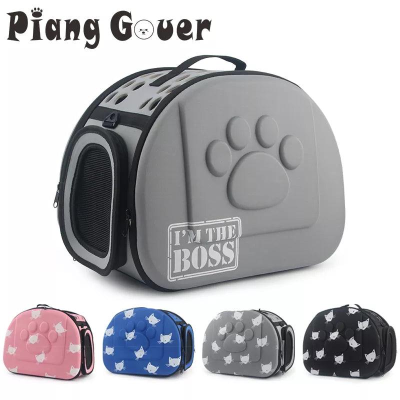 Portable Cat and Dog Travel Bag with Stylish Cat Pattern Design  ourlum.com   
