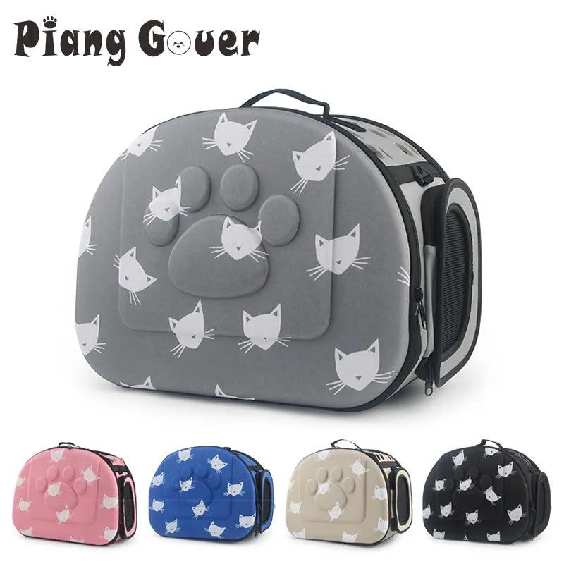 Portable Cat and Dog Travel Bag with Stylish Cat Pattern Design  ourlum.com   