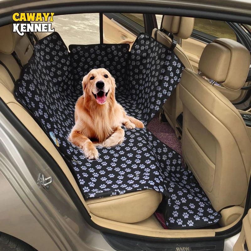 Pet Car Seat Protector with Safety Belt - Waterproof Dog Hammock Cover  ourlum.com   
