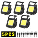 Versatile COB Lantern Flashlight with Bottle Opener and Hook  ourlum.com 5 PCS  