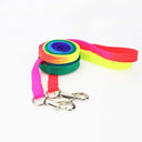 Rainbow Pet Harness Set: Stylish Nylon Walking Kit for Pets