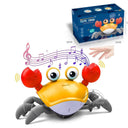 Interactive LED Musical Crawling Crab Toy for Kids - Obstacle Avoidance Toddler Toy  ourlum.com Crab-Orange with BOX  