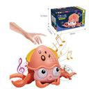 Interactive LED Musical Crawling Crab Toy for Kids - Obstacle Avoidance Toddler Toy  ourlum.com Octopus-Pink BOX  