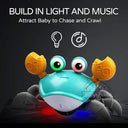 Interactive LED Musical Crawling Crab Toy for Kids - Obstacle Avoidance Toddler Toy  ourlum.com   