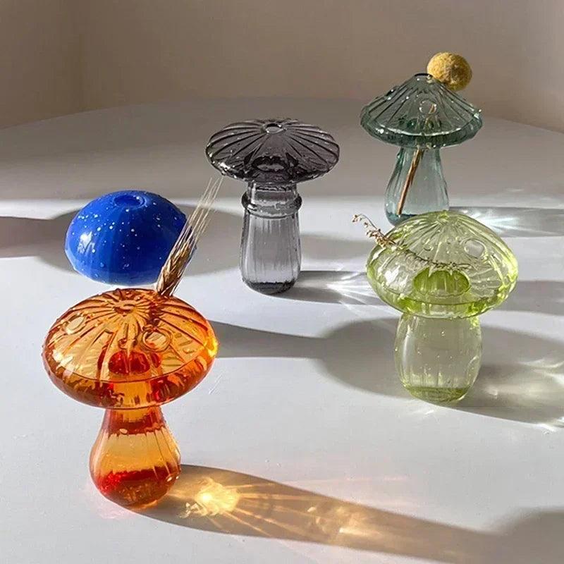 Mushroom Glass Vase - Creative Home Decor Piece for Plant Lovers  ourlum.com   