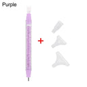 Crystal Dual-Ended 5D Diamond Painting Pen with Multi-Head Drill Set  ourlum.com purple-1  