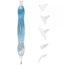 Crystal Dual-Ended 5D Diamond Painting Pen with Multi-Head Drill Set  ourlum.com Light blue-4  