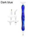 Crystal Dual-Ended 5D Diamond Painting Pen with Multi-Head Drill Set  ourlum.com dark blue-5  