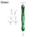 Crystal Dual-Ended 5D Diamond Painting Pen with Multi-Head Drill Set  ourlum.com green-5  