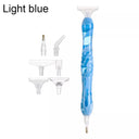 Crystal Dual-Ended 5D Diamond Painting Pen with Multi-Head Drill Set  ourlum.com light blue-5  