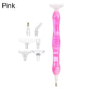 Crystal Dual-Ended 5D Diamond Painting Pen with Multi-Head Drill Set  ourlum.com pink-5  