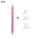 Crystal Dual-Ended 5D Diamond Painting Pen with Multi-Head Drill Set  ourlum.com pink-1  