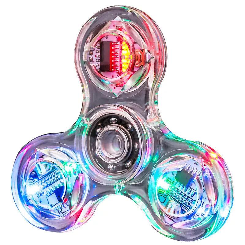 Luminous LED Fidget Spinner with Glow-in-the-Dark Kinetic Gyroscope  ourlum.com   