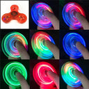 Luminous LED Fidget Spinner with Glow-in-the-Dark Kinetic Gyroscope  ourlum.com red  