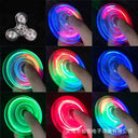 Luminous LED Fidget Spinner with Glow-in-the-Dark Kinetic Gyroscope  ourlum.com white  