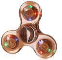 Luminous LED Fidget Spinner with Glow-in-the-Dark Kinetic Gyroscope  ourlum.com brown  