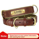 Personalized Leather Dog Collar with Free Engraving - Stylish Nameplate Pet Collar for Small, Medium, and Large Dogs  ourlum.com Coffee XS 